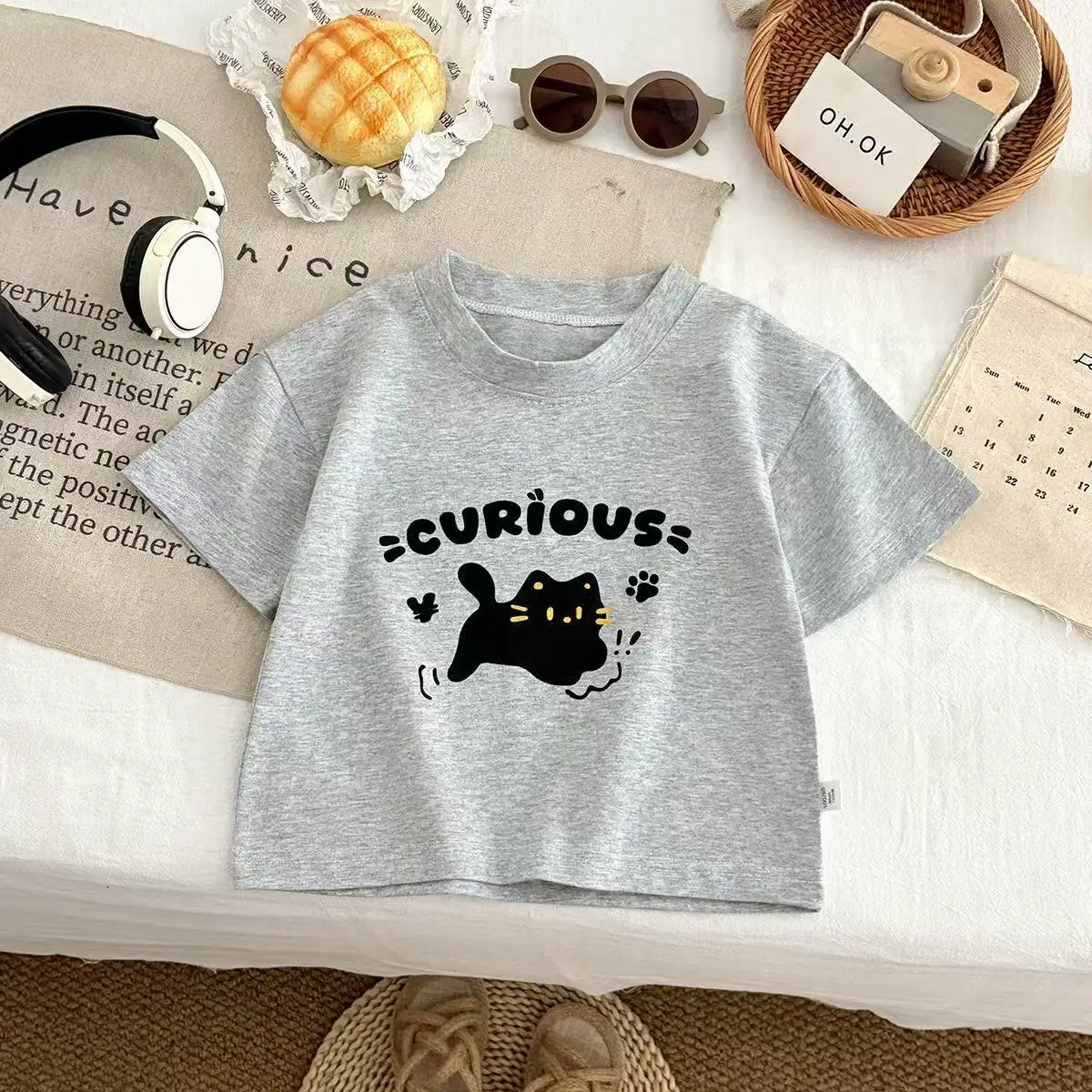 Children's Printed Cotton T-Shirts Medium Large Summer Wear