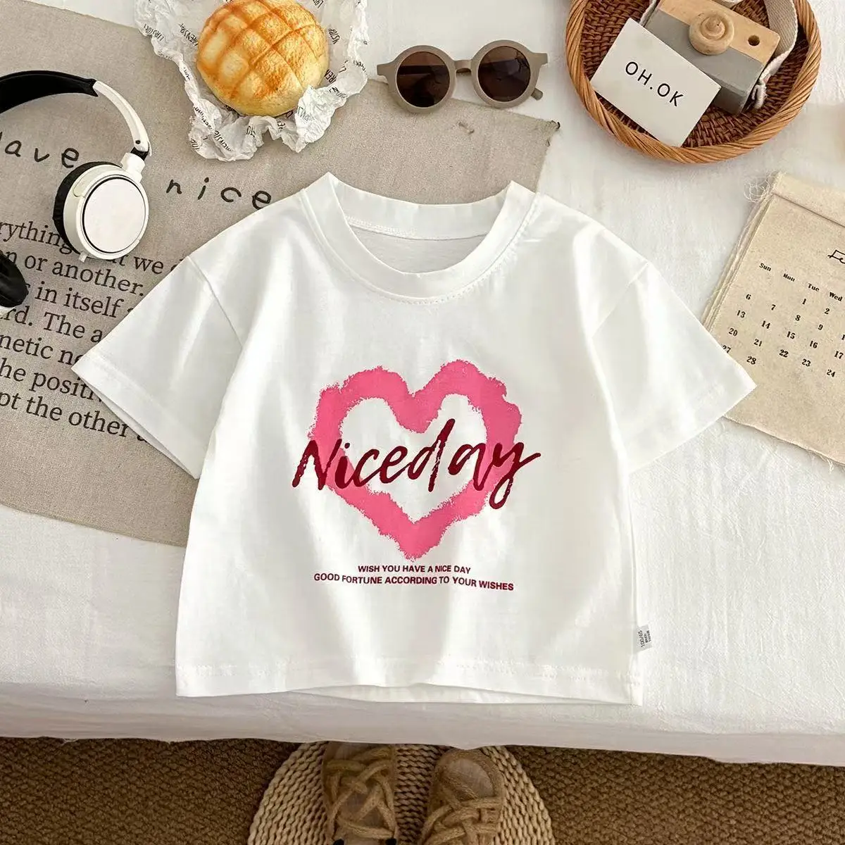 Children's Printed Cotton T-Shirts Medium Large Summer Wear — feature 5