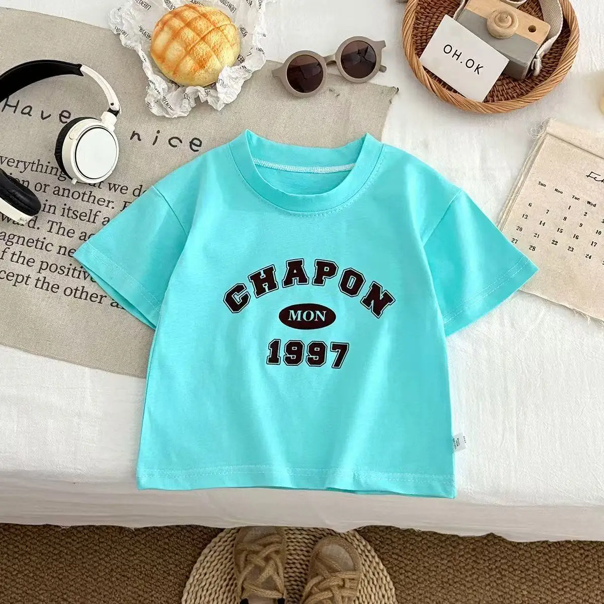 Children's Printed Cotton T-Shirts Medium Large Summer Wear