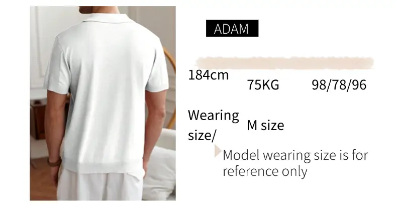 Men White Striped Jacquard Polo Shirt Cut Out — feature 4