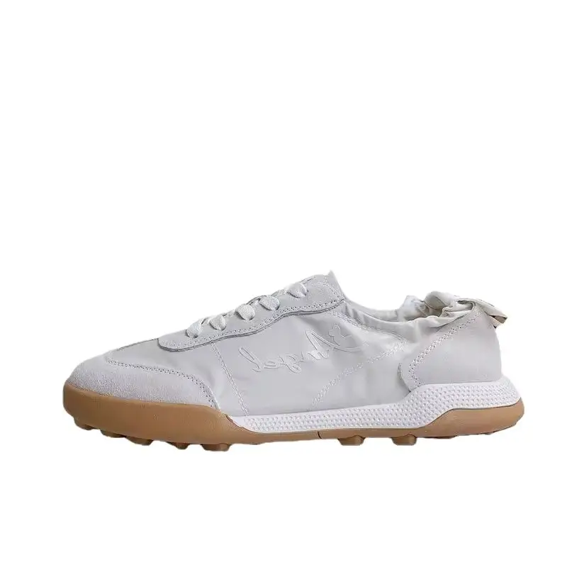 Trendy Popular Height-Increasing Thick-Soled German Training Shoes for Women 2025 Spring New Style Casual Flat Sports White Shoes