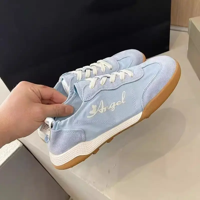 Trendy Popular Height-Increasing Thick-Soled German Training Shoes for Women 2025 Spring New Style Casual Flat Sports White Shoes — feature 10