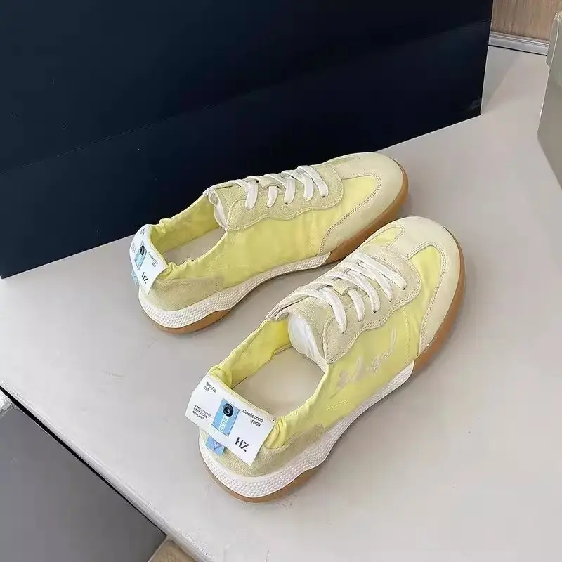 Trendy Popular Height-Increasing Thick-Soled German Training Shoes for Women 2025 Spring New Style Casual Flat Sports White Shoes — feature 14