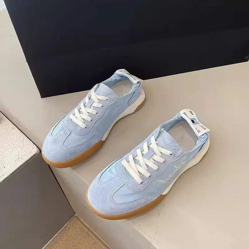 Trendy Popular Height-Increasing Thick-Soled German Training Shoes for Women 2025 Spring New Style Casual Flat Sports White Shoes