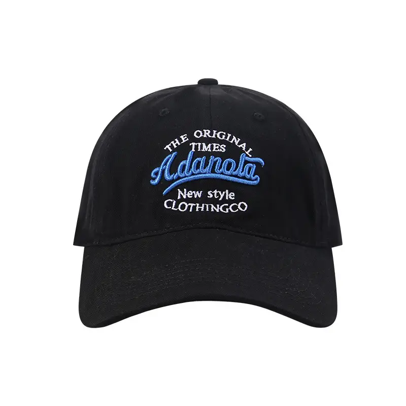 Korean Style Black Cap for Women with Letter Embroidery - Image 11