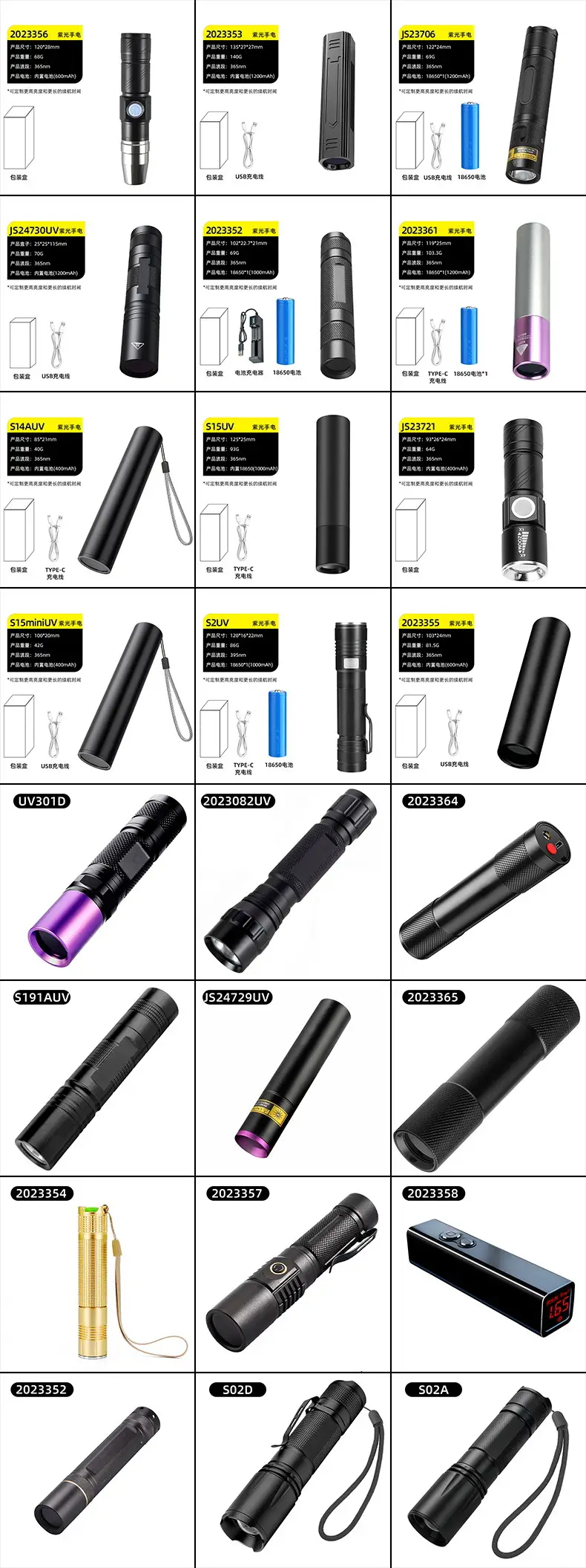Magnetic Rechargeable Flashlight with Pen Clip & Three Colors β feature 18