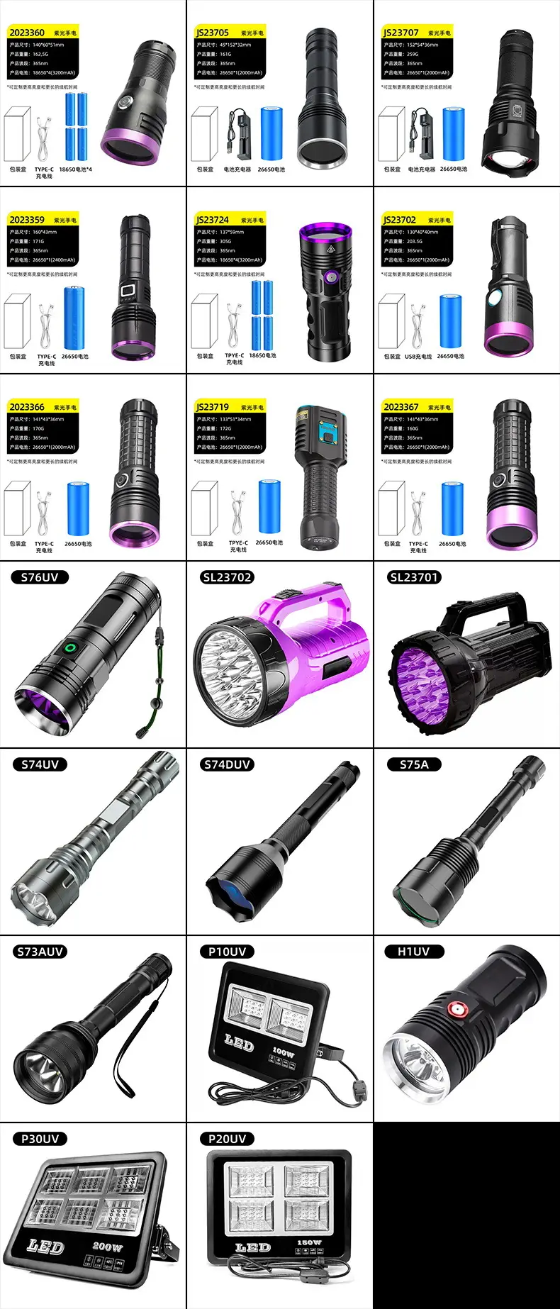 Magnetic Rechargeable Flashlight with Pen Clip & Three Colors β feature 20