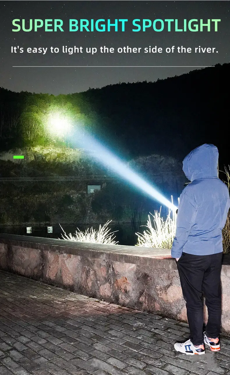 Magnetic Rechargeable Flashlight with Pen Clip & Three Colors β feature 3