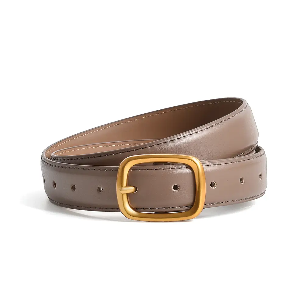 Women's Antique Leather Belt Brown Cross-Border Style