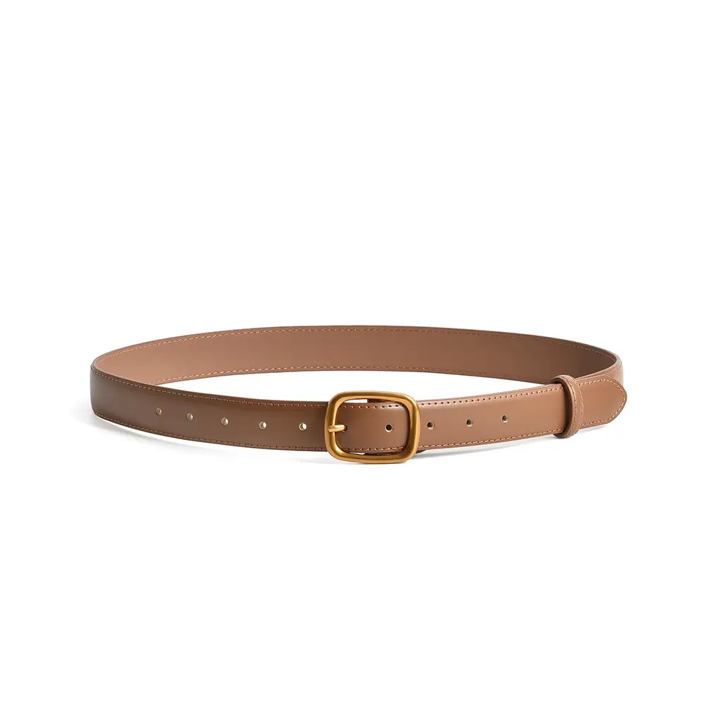 Women's Antique Leather Belt Brown Cross-Border Style