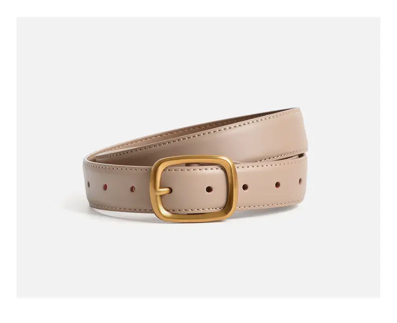 Women's Antique Leather Belt Brown Cross-Border Style — feature 11