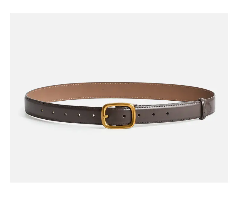 Women's Antique Leather Belt Brown Cross-Border Style — feature 12