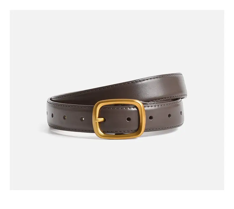 Women's Antique Leather Belt Brown Cross-Border Style — feature 13