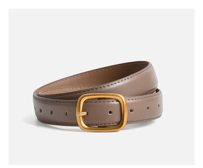 Women's Antique Leather Belt Brown Cross-Border Style — feature 15