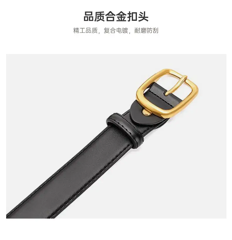 Women's Antique Leather Belt Brown Cross-Border Style — feature 6