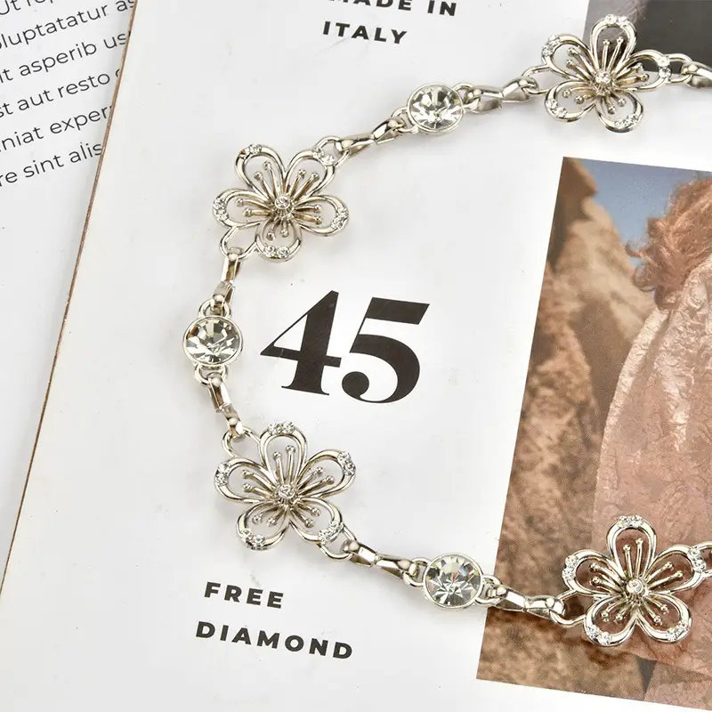 Silver Rhinestone Waist Chain for Women - Image 6