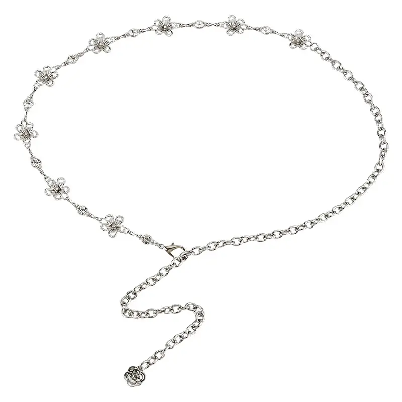 Silver Rhinestone Waist Chain for Women - Image 7