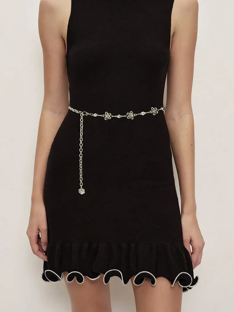 Silver Rhinestone Waist Chain for Women — feature 1