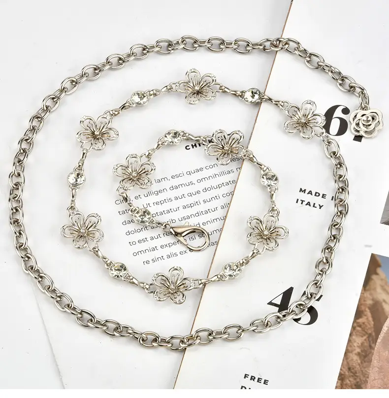 Silver Rhinestone Waist Chain for Women — feature 8