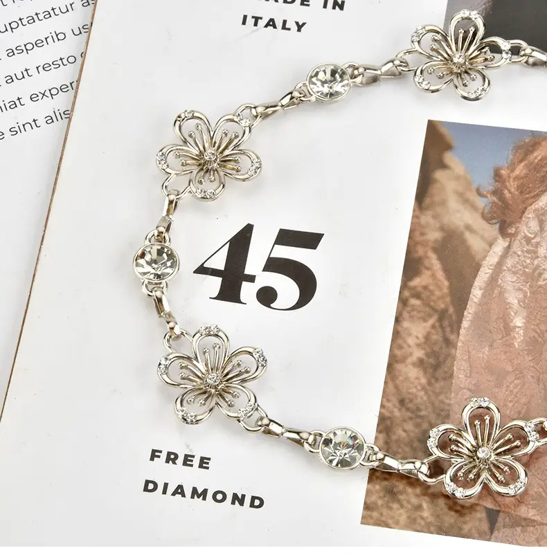 Silver Rhinestone Waist Chain for Women — feature 9