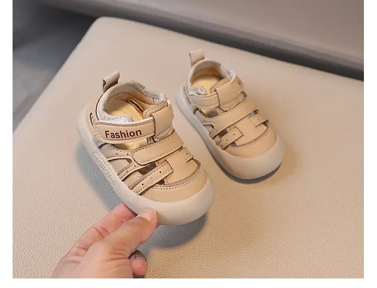 British Style White Toddler Sandals Anti-Collision — feature 13
