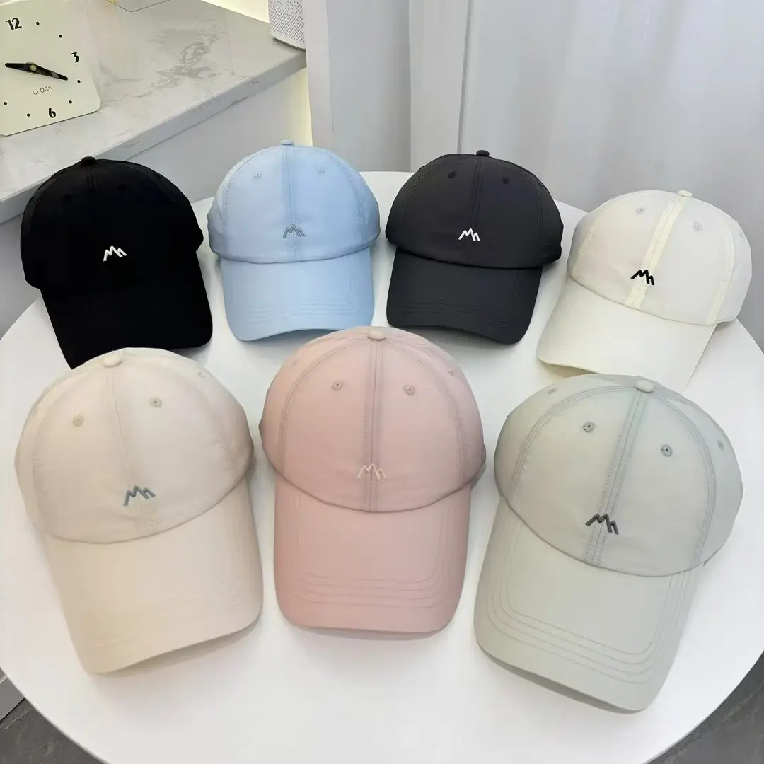 Korean Letter Embroidered Baseball Cap White - Image 8
