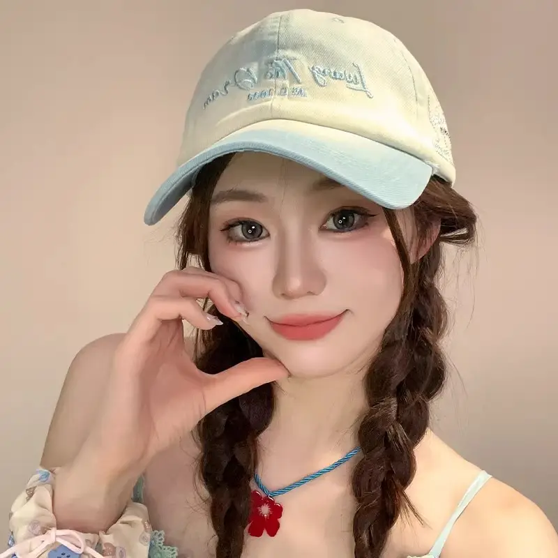 Pink Gradient Letter Baseball Cap for Women 2025