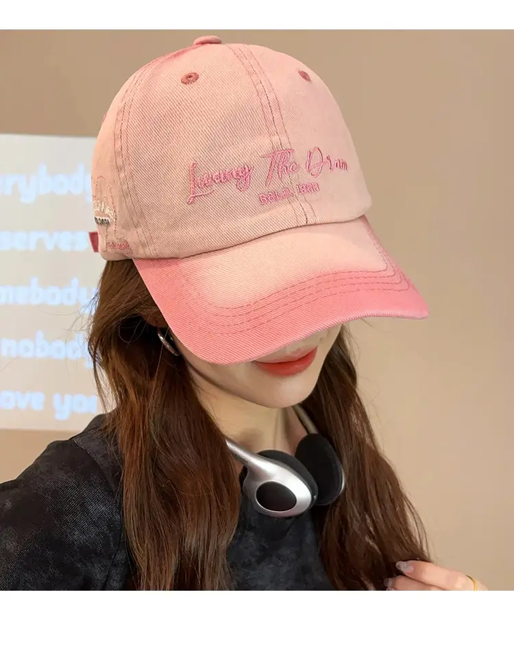 Pink Gradient Letter Baseball Cap for Women 2025 — feature 11