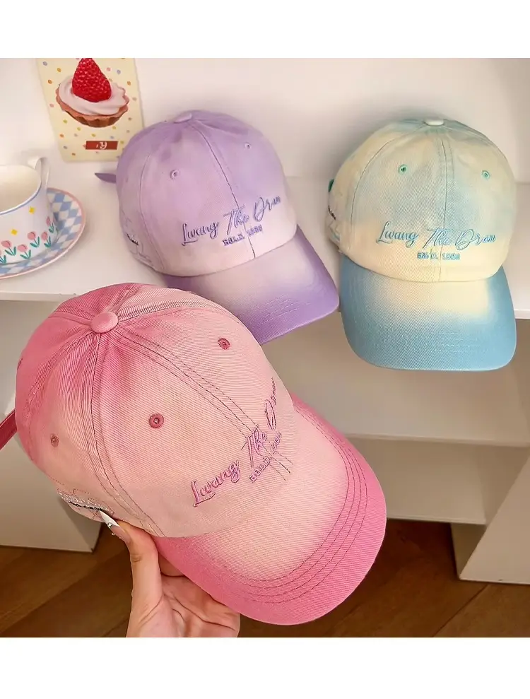 Pink Gradient Letter Baseball Cap for Women 2025 — feature 12