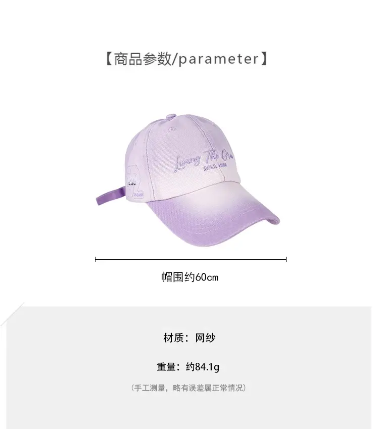 Pink Gradient Letter Baseball Cap for Women 2025 — feature 2