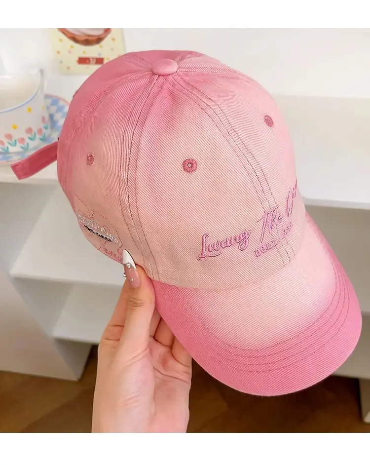 Pink Gradient Letter Baseball Cap for Women 2025 — feature 6