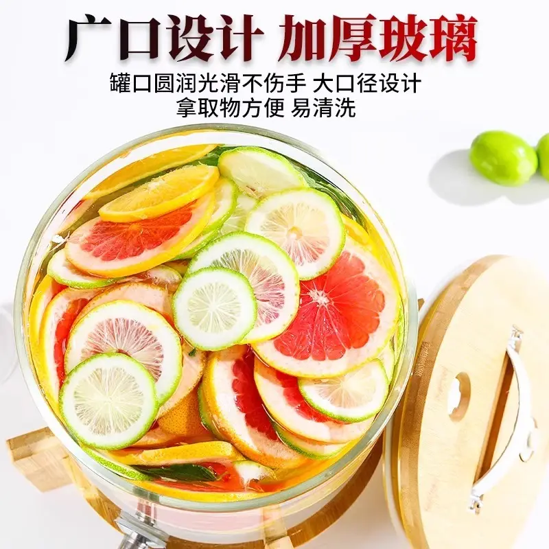 Glass Fruit Juice Bucket with Hot Water & Straw - Image 15