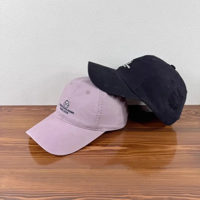 Women Baseball Cap Wide Brim Sunshade Hat Beige Purple - Image 11
