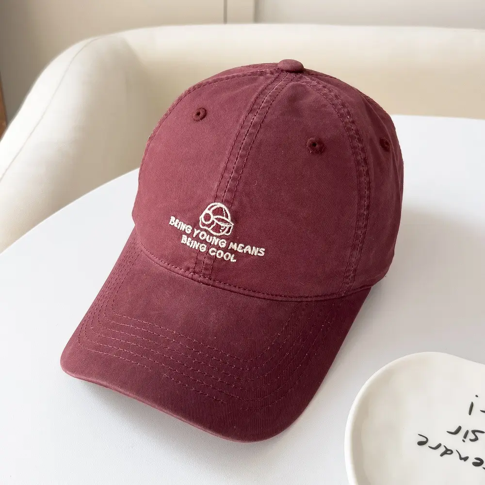 Women Baseball Cap Wide Brim Sunshade Hat Beige Purple - Image 5
