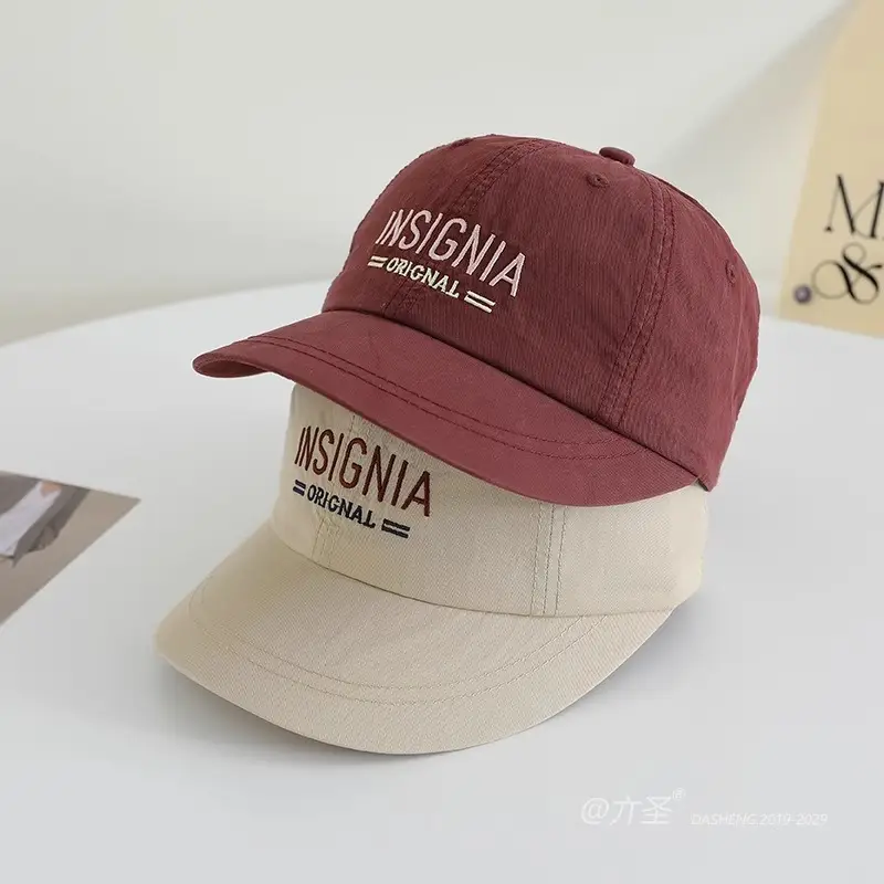 Maroon Embroidered Baseball Cap for Women Spring Summer — feature 12