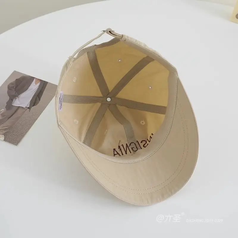 Maroon Embroidered Baseball Cap for Women Spring Summer — feature 15
