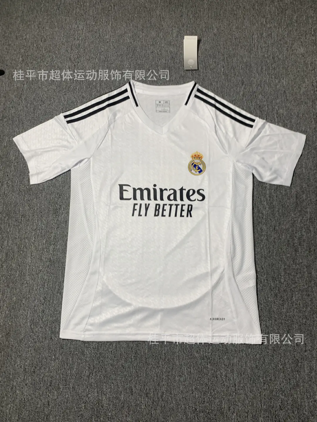 2526 Real Madrid Home Short-Sleeved T-Shirt Men's Football 2627 Real Madrid Club Jersey Printed Quick-Drying Breathable Engraving Version — feature 2