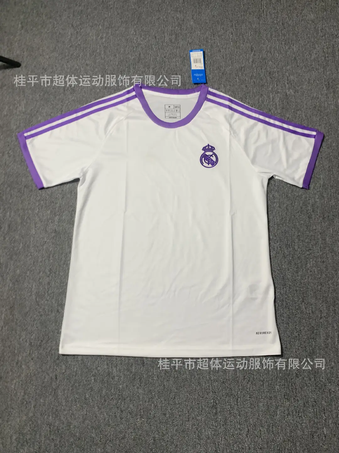 2526 Real Madrid Home Short-Sleeved T-Shirt Men's Football 2627 Real Madrid Club Jersey Printed Quick-Drying Breathable Engraving Version — feature 4