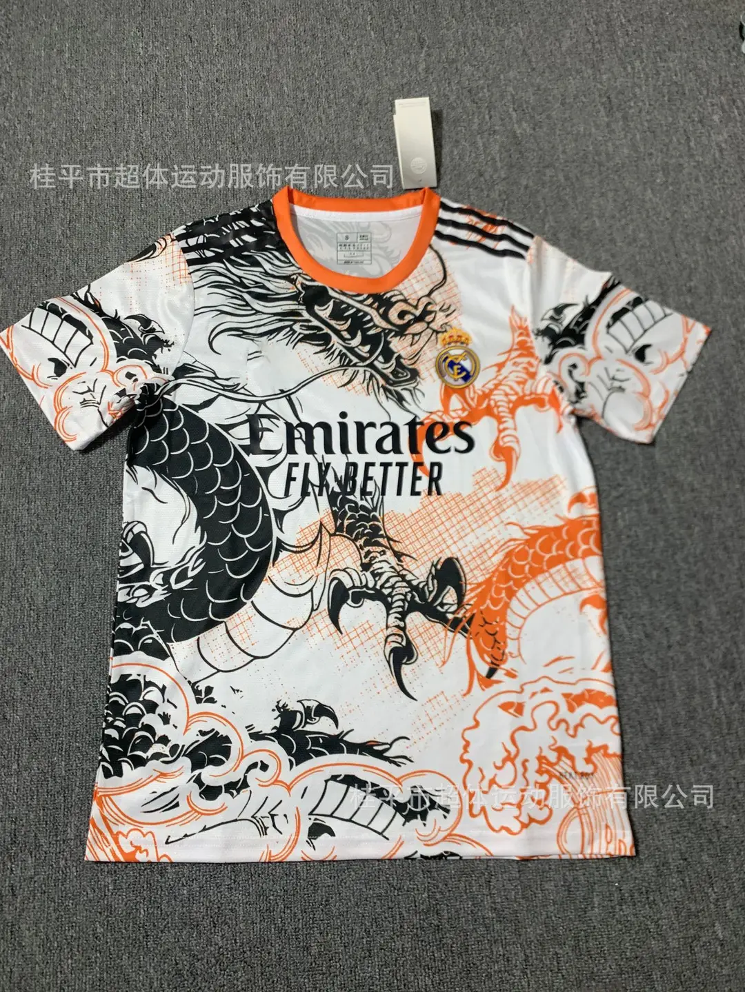 2526 Real Madrid Home Short-Sleeved T-Shirt Men's Football 2627 Real Madrid Club Jersey Printed Quick-Drying Breathable Engraving Version