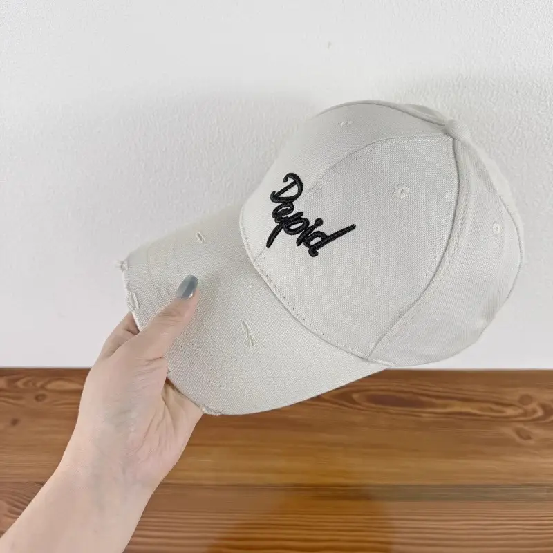 Korean Style New Letter Embroidery Baseball Cap for Men Women