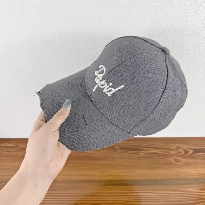 Korean Style New Letter Embroidery Baseball Cap for Men Women