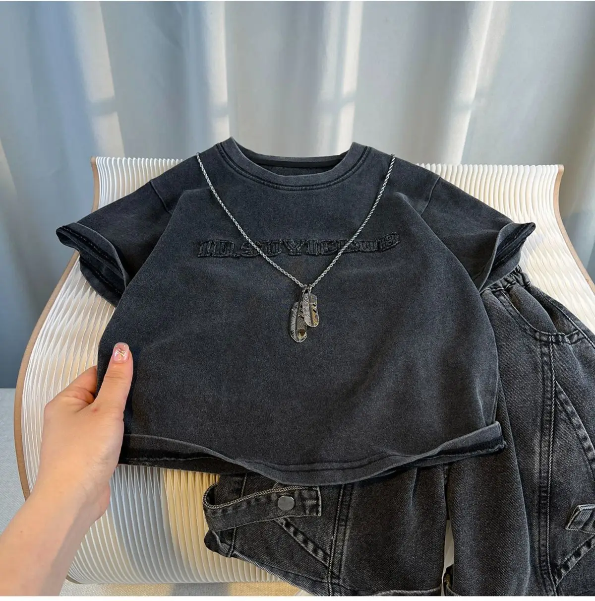 Boys Korean Style Shorts Suit Summer High-End Kids - Image 2