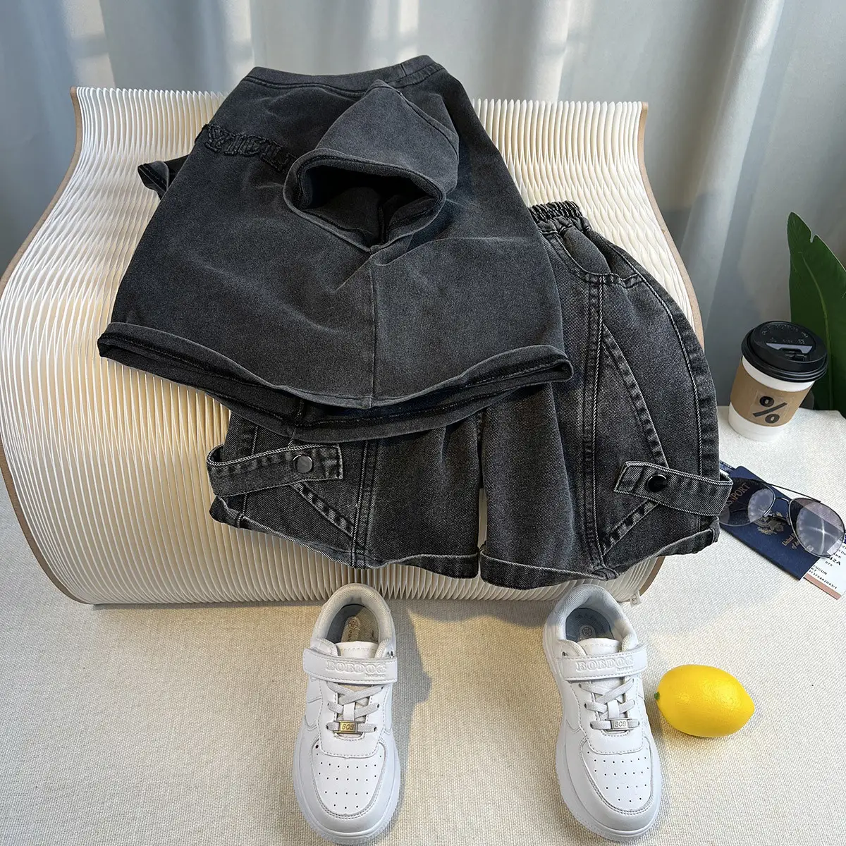 Boys Korean Style Shorts Suit Summer High-End Kids - Image 3