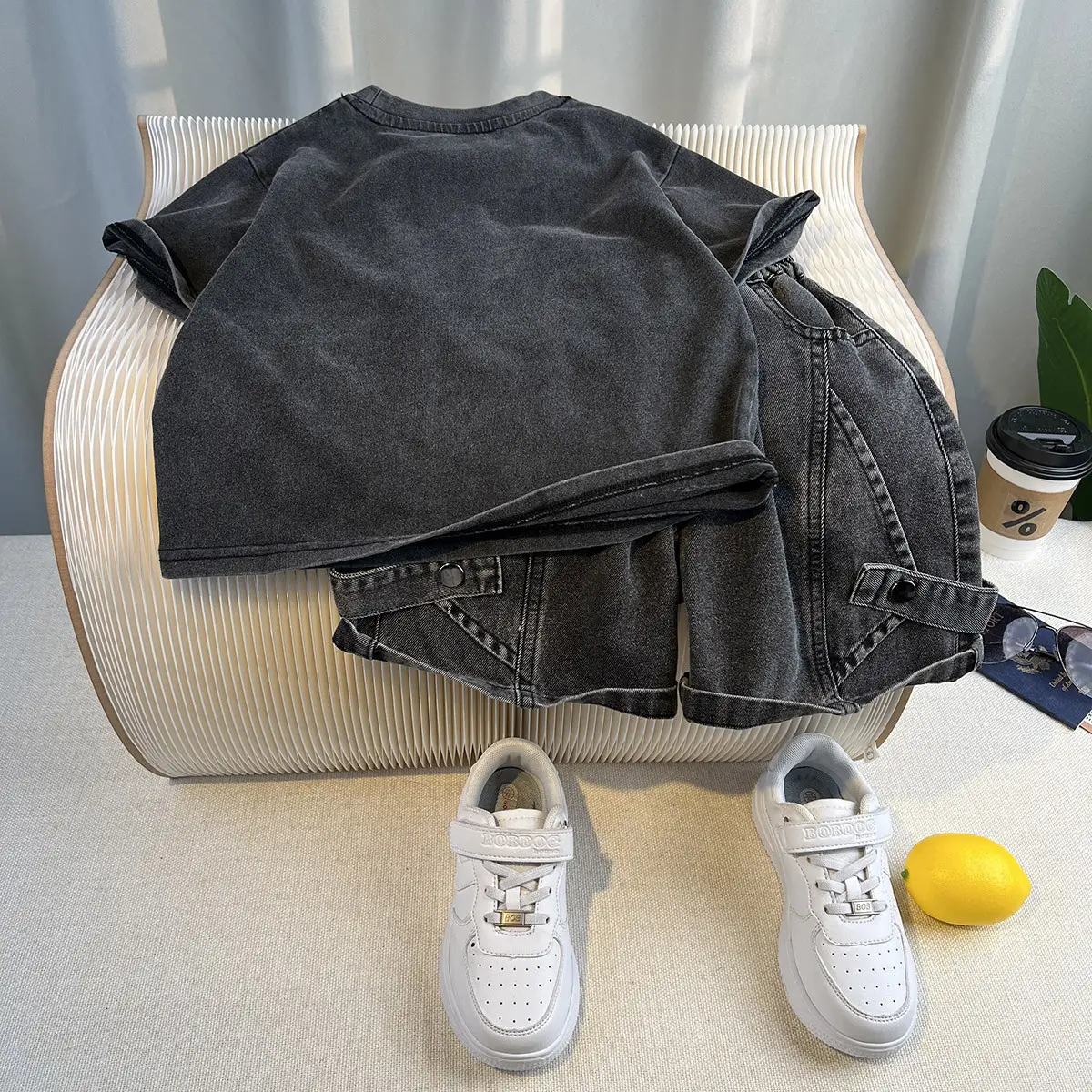 Boys Korean Style Shorts Suit Summer High-End Kids - Image 4