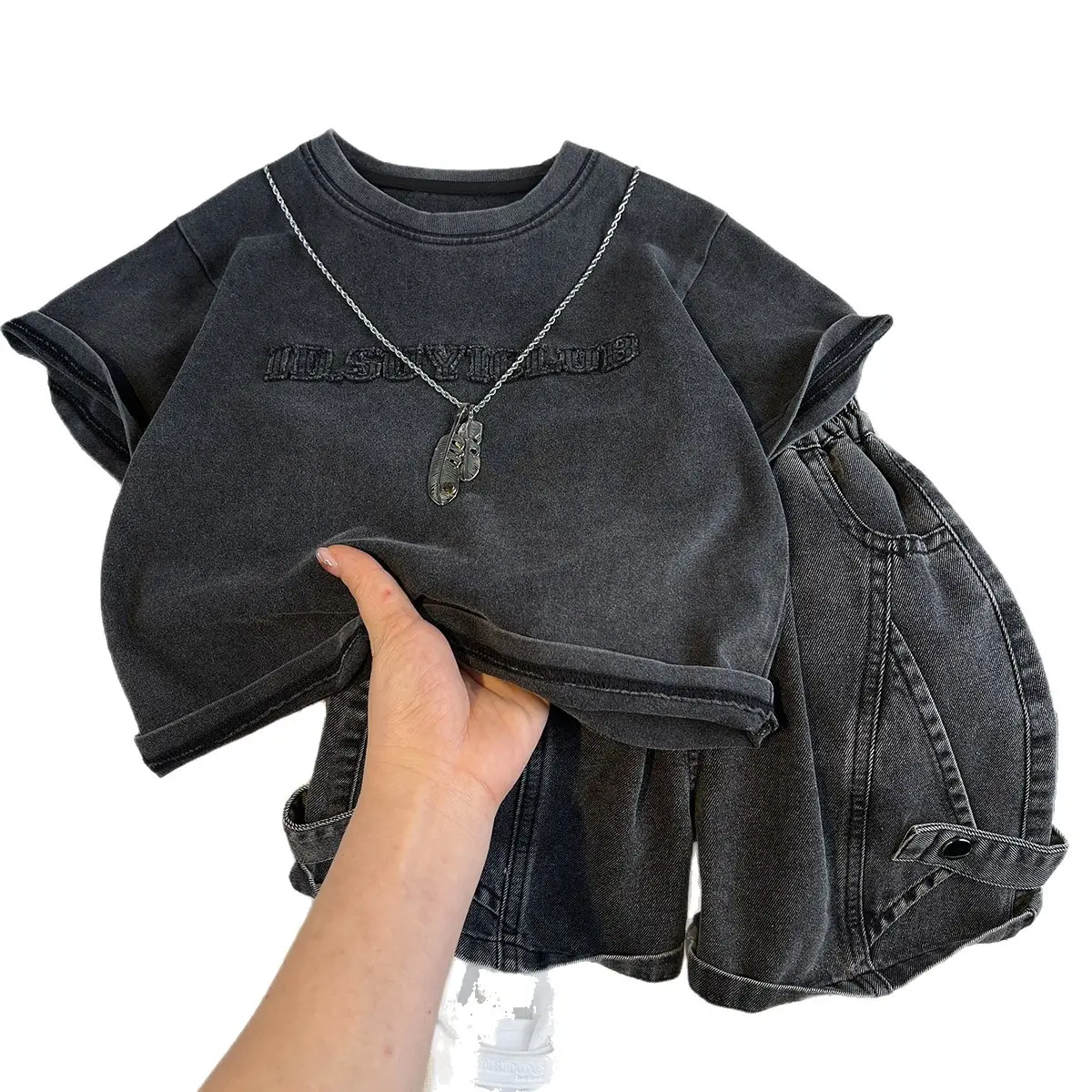 Boys Korean Style Shorts Suit Summer High-End Kids - Image 5
