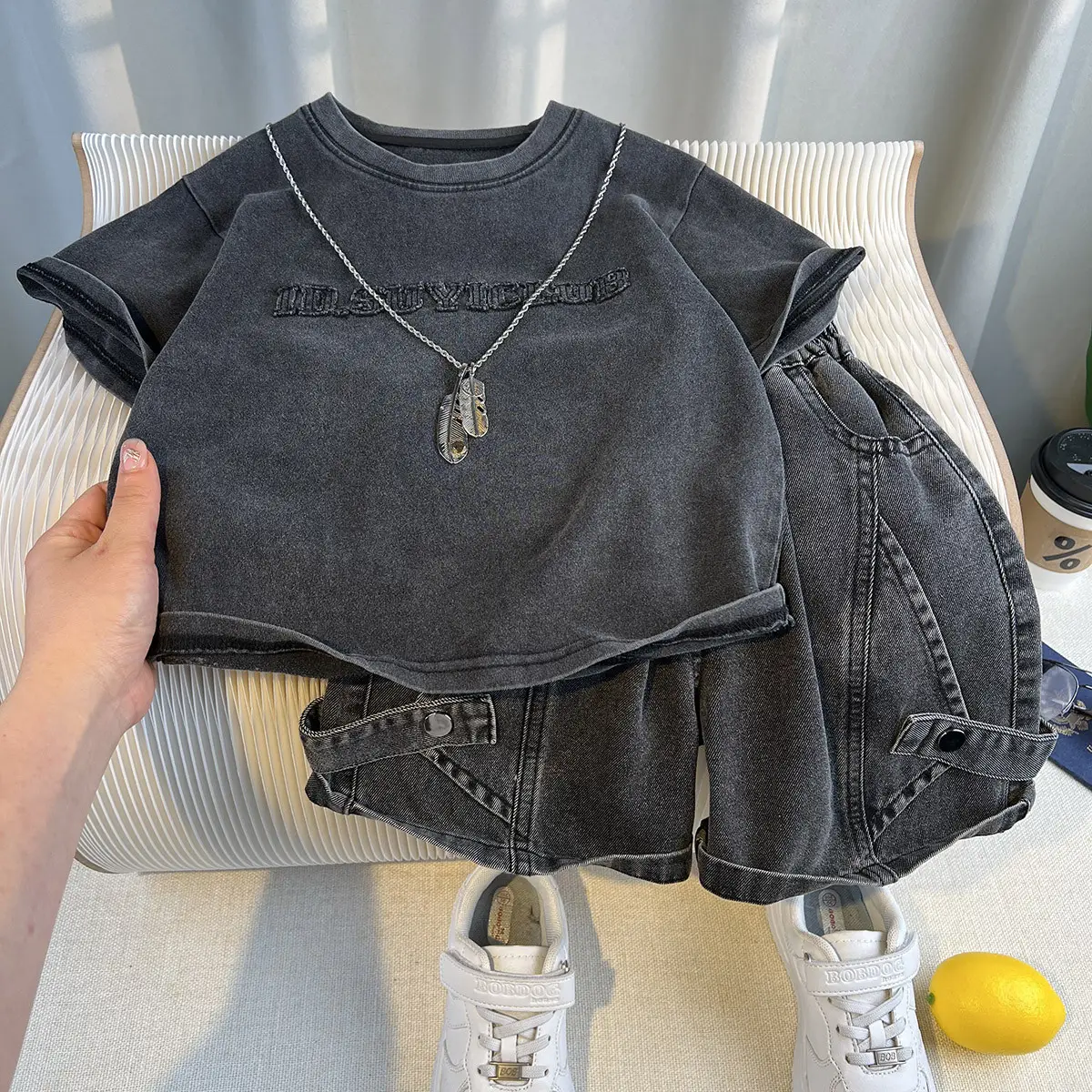 Boys Korean Style Shorts Suit Summer High-End Kids — feature 5