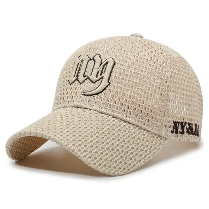 Black Mesh Baseball Cap with Embroidered Logo - Image 6