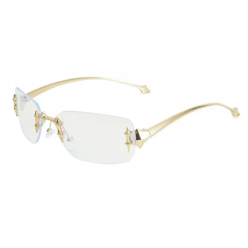 Rimless Sunglasses for Women, High-End Small Frame, Cross-Border Trendy Design - Image 2