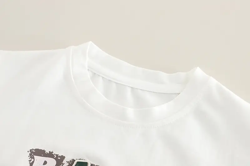 Kids Cotton T-Shirt Brown Shorts Set Summer New Korean Style — feature 5