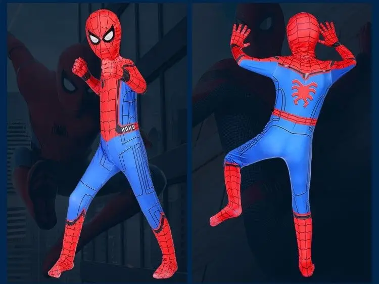 Spider-Man Kidsren's One-Piece Bodysuit Boy Toy Set Iron Miles Cos Costume Role-Playing Long-Sleeved — feature 12